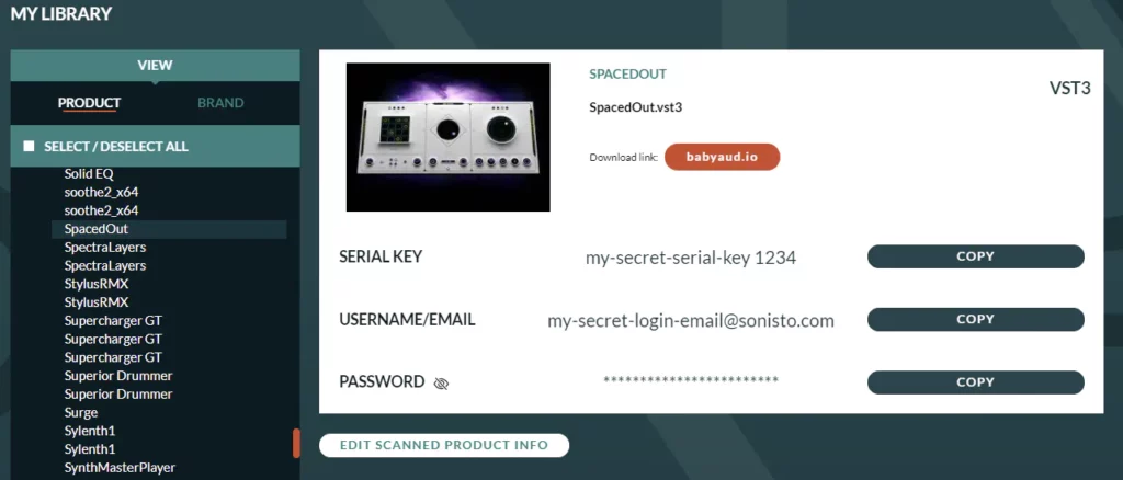 a screenshot of Sonisto's My Library